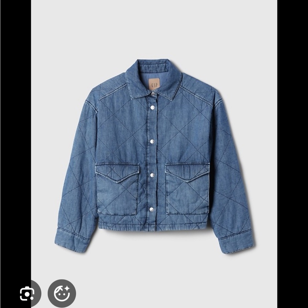 GAP Blue Denim Jacket with Gold Accents